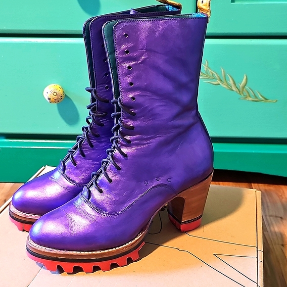 Pskaufman Iris Boots with Red Boa Sole - Picture 3 of 12